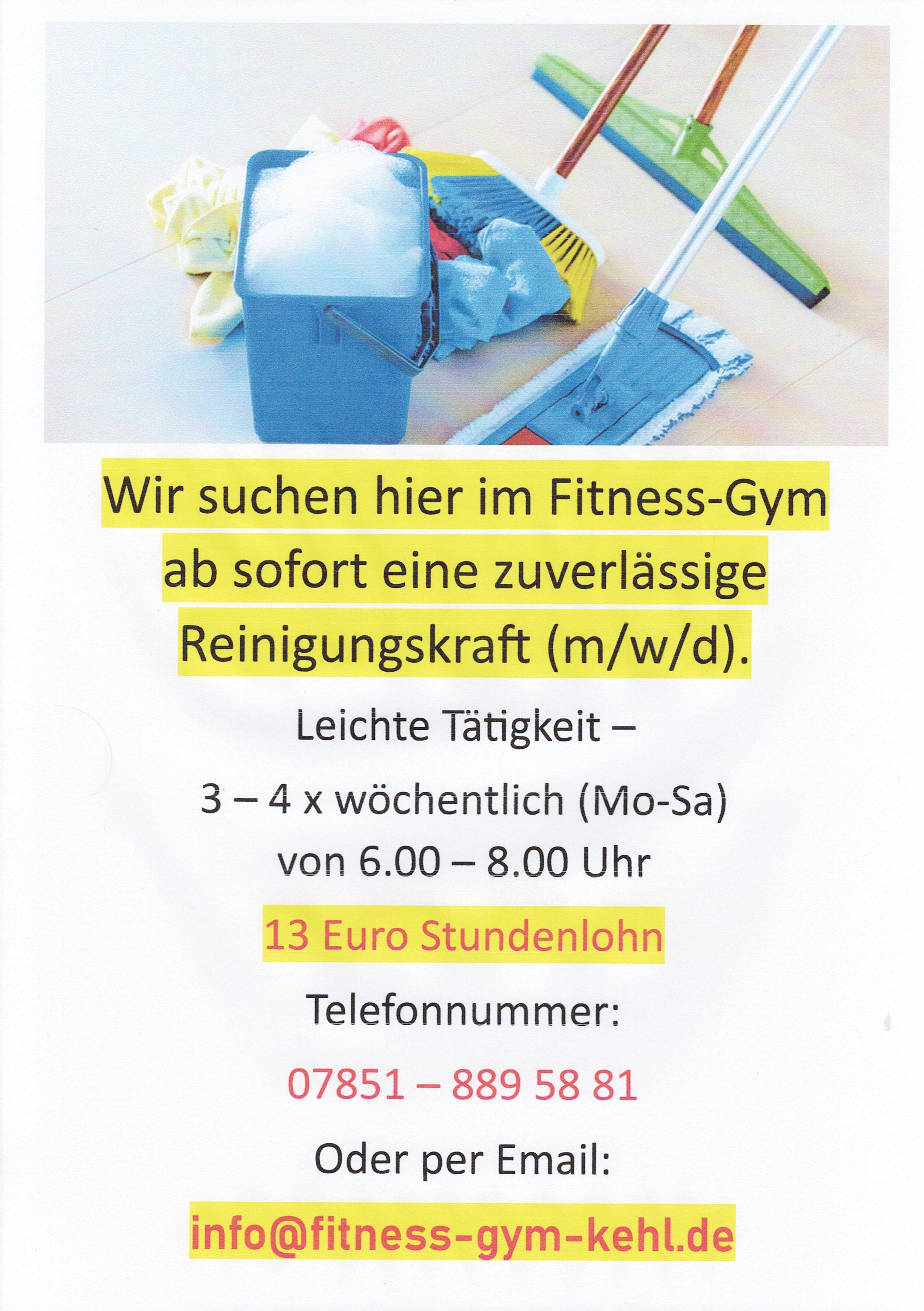 Reinigungskraft m/w/d ab sofort gesucht!